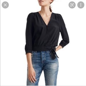 Madewell Silk Wrap Top